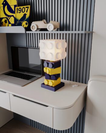 Brivvo Abajur Sarı-Lacivert